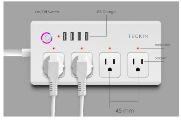 Smart wifi power strip