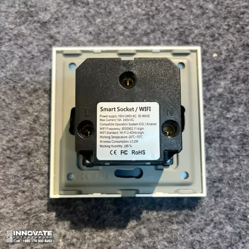 smart 3 pin socket back