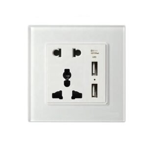 Glass Panel 5 Pin Multi-Socket