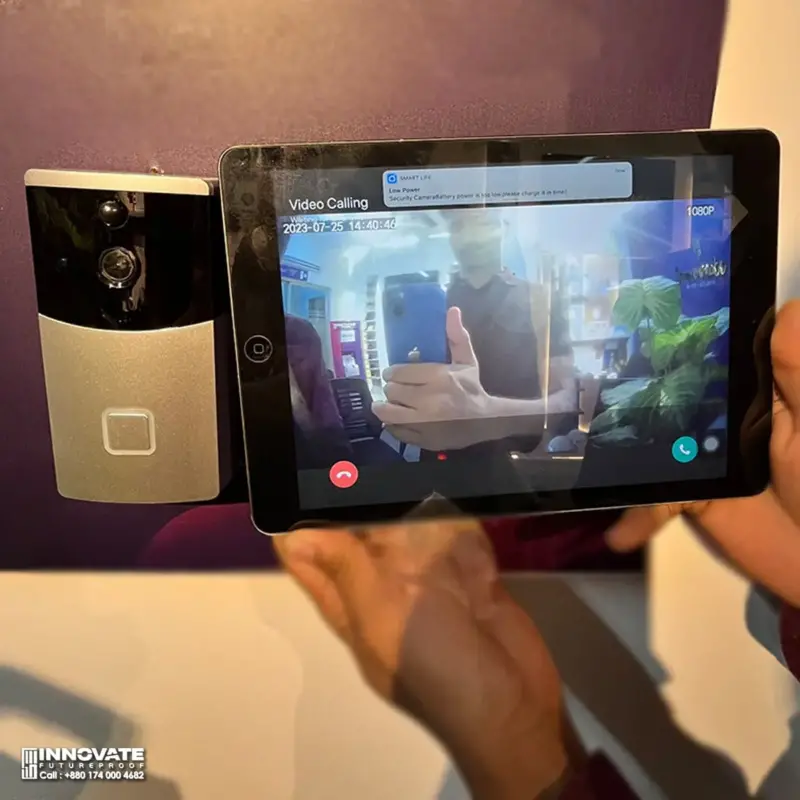 innovate smart door bell camera with display