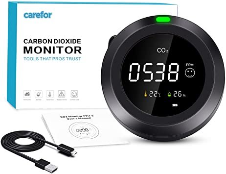 CO2 Monitor,Indoor Air Quality Monitor for CO2,Simbow 3 in 1 Carbon Dioxide Detector Test Temperature, Humidity, Air Quality Monitor,Air Gas Detector,Smart Air Quality Sensor,CO2 Alarm Meter