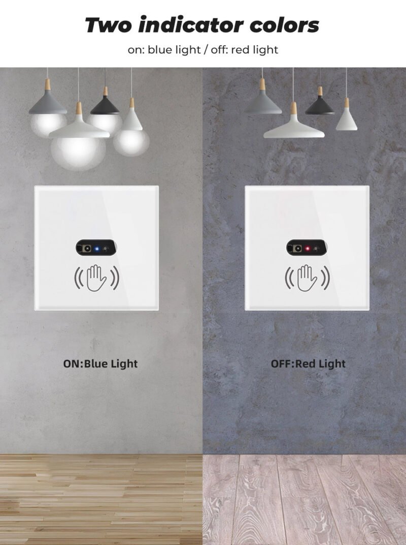 Wall-Smart-Light-Switch-Infrared-Sensor-No-Need-to-Touch-Glass-Panel-Switch