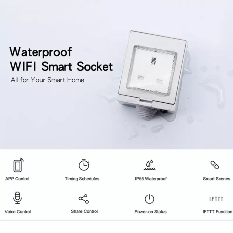 wall socket waterproof 3 pin