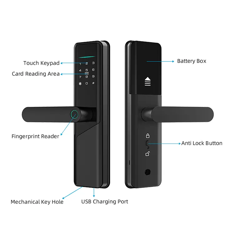 x12 smart door lock metal