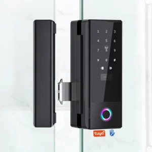 smart glass door lock with glass door